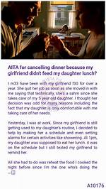 Aita for Refusing to Feed My Daughter
