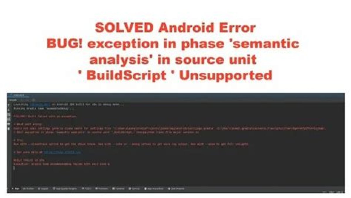 Bug! Exception in Phase 'Semantic Analysis'. .. Unsupported Clas