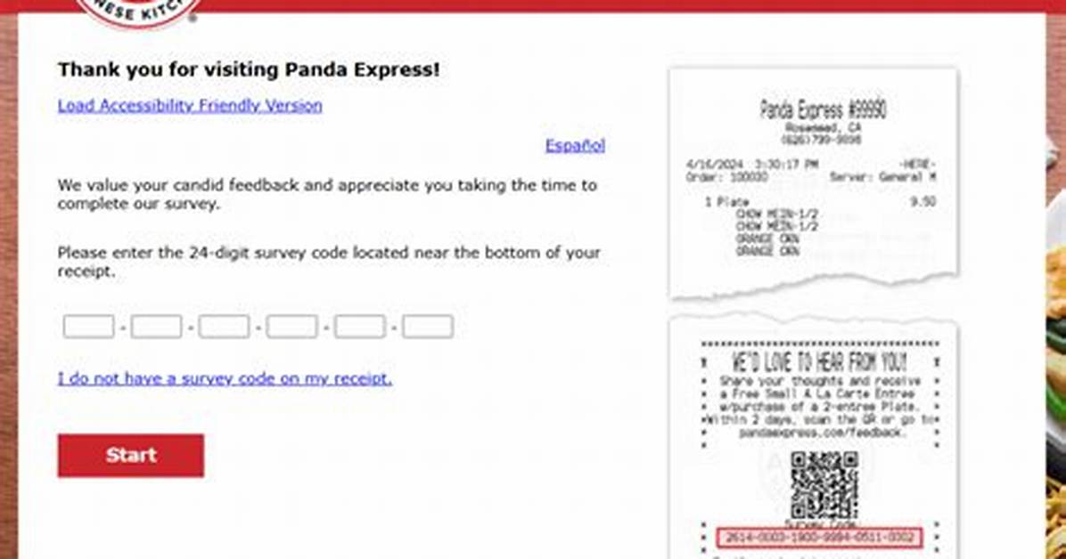 Complete Panda Express Feedback Survey - Earn Rewards!