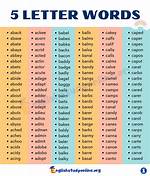 List of 5 Letter Words Starting with 'Va'