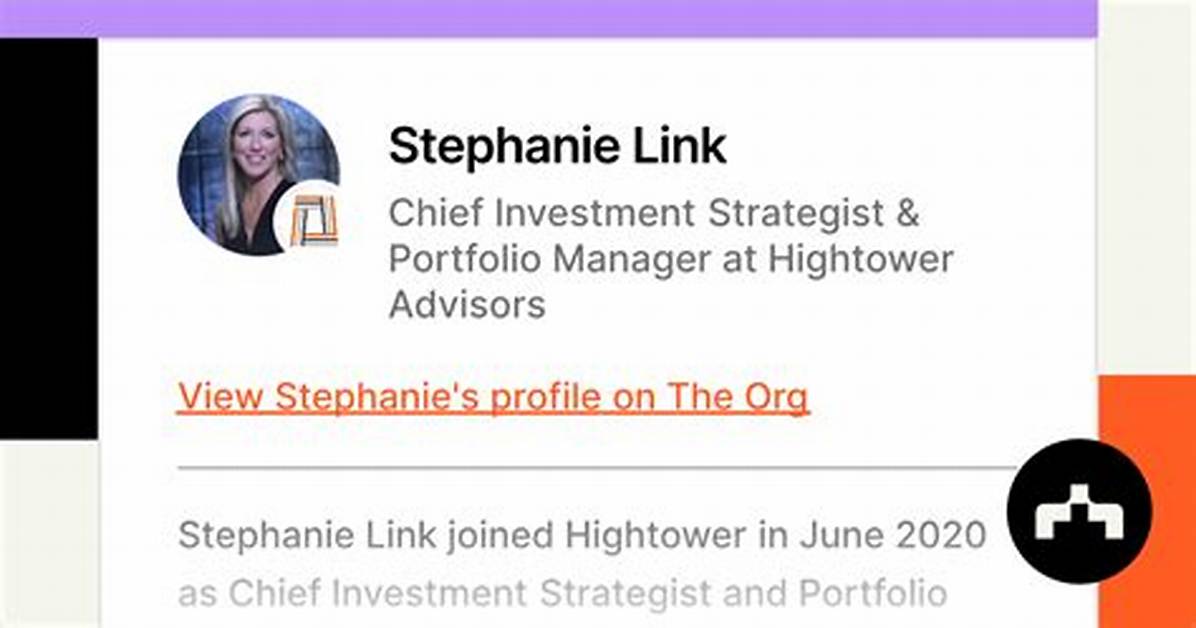 Stephanie Link – Portfolio Manager, Chief Investment Strategist | Wiki, Age, Height, Net Worth, Relationship, Ethnicity, Career