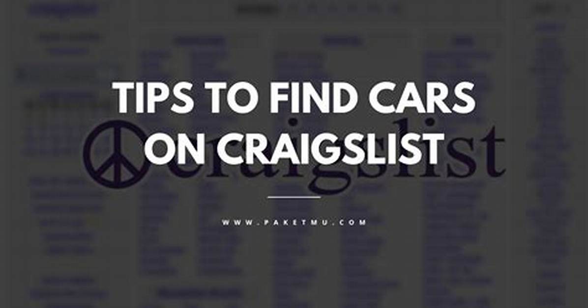Tips for Finding the Perfect Craigslist Car or Truck in San Francisco